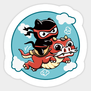 kitten ninja Sticker